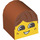 LEGO Dark Orange Duplo Brick 2 x 2 x 2 with Curved Top with Boy Face (3664 / 99879)