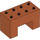 LEGO Dark Orange Duplo Brick 2 x 4 x 2 with 2 x 2 Cutout on Bottom (6394)