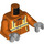 LEGO Dark Orange Female Construction Worker Minifig Torso (973)