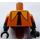 LEGO Dark Orange Flashback Garmadon Minifig Torso (973 / 34777)