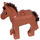 LEGO Dunkelorange Foal mit Dark Braun Mane und Schwanz und Schwarz Augen