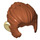 LEGO Dark Orange Hair Swept Back with Tan Ears (53094 / 100924)