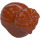 LEGO Dunkelorange Haar mit Groß Bun (27186)