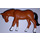 LEGO Dunkelorange Pferd mit Schwarz Schwanz und Weiß und Schwarz Shoes mit Schwarz Mane und Schwanz und Weiß Blaze und Feet Muster (6171)