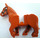 LEGO Dark Orange horse with moveable legs (10509)