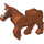 LEGO Dark Orange horse with moveable legs (10509)