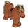LEGO Orange sombre Cheval avec Tan Cheveux et Brown Yeux (77477)