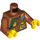 LEGO Dark Orange Jungle Exploration Man Minifig Torso (76382)
