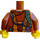 LEGO Naranja oscuro Selvático Exploration Hombre Minifigura Torso (973 / 76382)