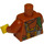 LEGO Dark Orange Jungle Exploration Man Minifig Torso (973 / 76382)