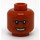 LEGO Donkeroranje Labria Minifiguur Hoofd (Verzonken solide nop) (3626 / 68705)