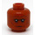 LEGO Donkeroranje Labria Minifiguur Hoofd (Verzonken solide nop) (3626 / 68705)