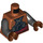 LEGO Dunkelorange Lando Calrissian - Skiff Bewachen Outfit Torso (973 / 76382)