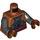 LEGO Mørk orange Lando Calrissian - Skiff Vagt Påklædning Torso (973 / 76382)