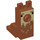 LEGO Dunkelorange Llama Kopf mit Dark Tan Dekoration (76872)