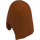 LEGO Dark Orange Long Hair with Straight Bangs (Rubber) (17346)