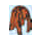 LEGO Dark Orange Long Hair with Straight Bangs (Rubber) (17346)