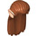 LEGO Dark Orange Long Straight Hair with Light Flesh Ears (11793 / 13329)