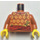 LEGO Dark Orange Maharaja Lallu Torso with Dark Orange Arms and Yellow Hands (973)