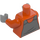 LEGO Donkeroranje Mannelijk Bouwvakker Minifiguur Torso (973)