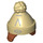 LEGO Arancione scuro Capelli di media lunghezza e Beige Bobble Cappello con Pompom (68502)