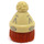 LEGO Dark Orange Mid-Length Hair and Tan Bobble Hat with Pompom (68502)