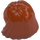 LEGO Dunkelorange Mittellanges Haar, gekämmt Behind Ear (36037)