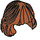 LEGO Dark Orange Mid-Length Hair, Combed Behind Ear (36037)