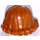 LEGO Orange sombre Mi-longueur Cheveux avec Parting et Curled En haut at Ends (20877)