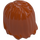 LEGO Donkeroranje Midden lengte Warrig haar met midden scheiding (88283)