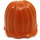 LEGO Donkeroranje Midden lengte Tousled Haar met Midden Parting (88283)