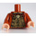 LEGO Тъмно оранжево минифиг Торс с Horace Slughorn Украса (Тъмен тен Жилетка) (973)