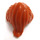 LEGO Dark Orange Minifigure Hair Medium Ponytail with Long Bangs (18227 / 87990)