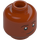 LEGO Dark Orange Minifigure Head with Decoration (Recessed Solid Stud) (3274)