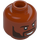 LEGO Dark Orange Minifigure Head with Decoration (Recessed Solid Stud) (3274)