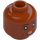 LEGO Dark Orange Minifigure Head with Decoration (Recessed Solid Stud) (3274)