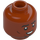 LEGO Dark Orange Minifigure Head with Decoration (Recessed Solid Stud) (3274)