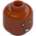 LEGO Dark Orange Minifigure Head with Decoration (Recessed Solid Stud) (3274)