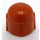 LEGO Dark Orange Minifigure Helmet with Mandalorian Warrior Gray and Black (3807)