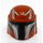 LEGO Dark Orange Minifigure Helmet with Mandalorian Warrior Gray and Black (66554 / 87610)