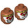 LEGO Dark Orange Monkey King Minifigure Head (Recessed Solid Stud) (3626 / 61578)