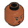LEGO Dunkelorange Pharah Minifigure Kopf (Einbau-Vollbolzen) (3626 / 46901)