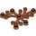 LEGO Orange sombre Plante Feuilles 6 x 5 (2417)