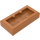 LEGO Orange sombre assiette 1 x 2 avec 1 Stud (avec rainure et support de goujon inférieur) (15573)