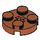 LEGO Orange sombre assiette 2 x 2 Rond avec Essieu Trou (avec trou d&#039;axe &#039;+&#039;) (4032)