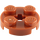 LEGO Dark Orange Plate 2 x 2 Round with Axle Hole (with &#039;+&#039; Axle Hole) (4032)
