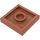 LEGO Donkeroranje Plaat 2 x 2 met groef en 1 Midden Stud (23893 / 87580)