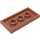 LEGO Donkeroranje Plaat 2 x 4 met 2 Studs (65509)