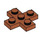 LEGO Dark Orange Plate 3 x 3 Cross (15397)