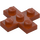 LEGO Donkeroranje Plaat 3 x 3 Kruis (15397)